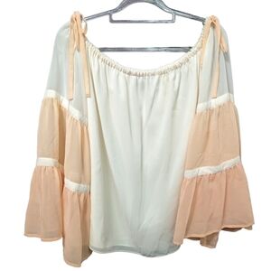 1. State Color Block Off The Shoulder Top Sz S